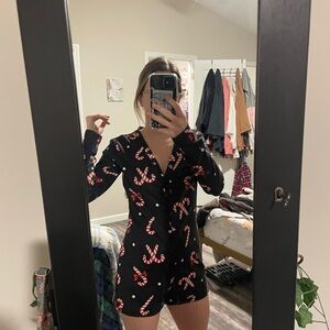 Candy Cane Print Women's xmas pj's